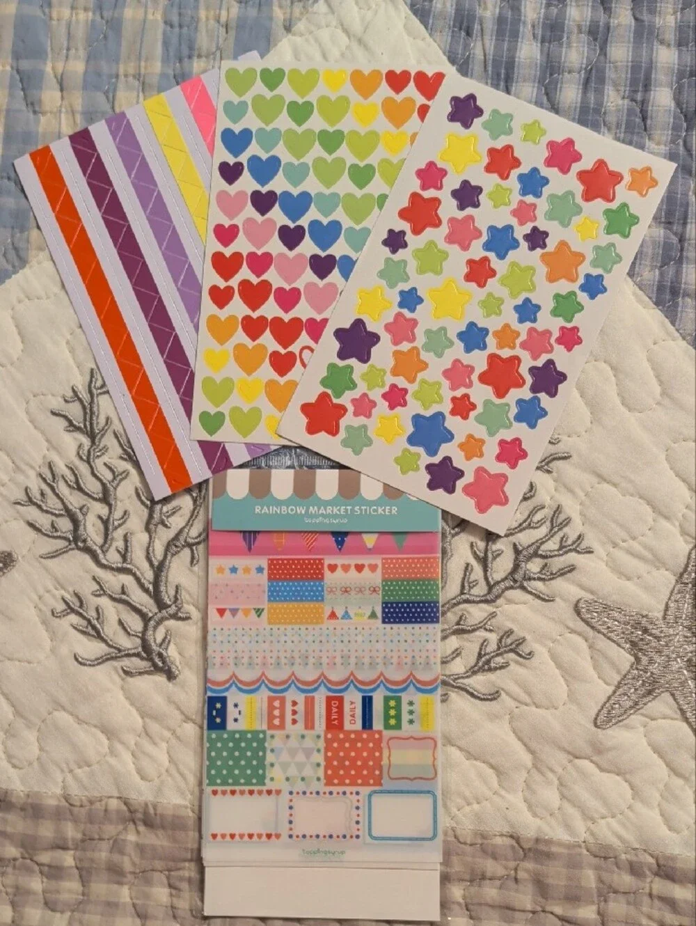 Antique Pink Scrapbook, Gel Pens And Stickers